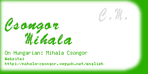 csongor mihala business card